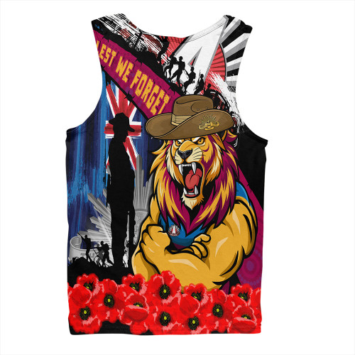 Brisbane Lions Men Singlet Anzac Day Honor United In Spirit Brisbane Lions Men Singlet Anzac Day Honor United In Spirit