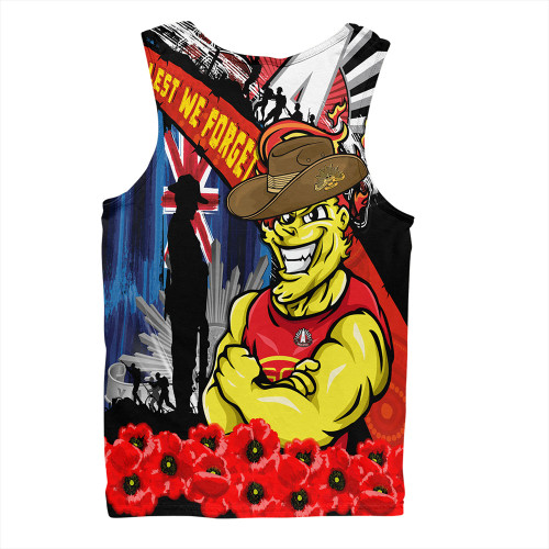 Gold Coast SUNS Men Singlet Anzac Day Honor United In Spirit