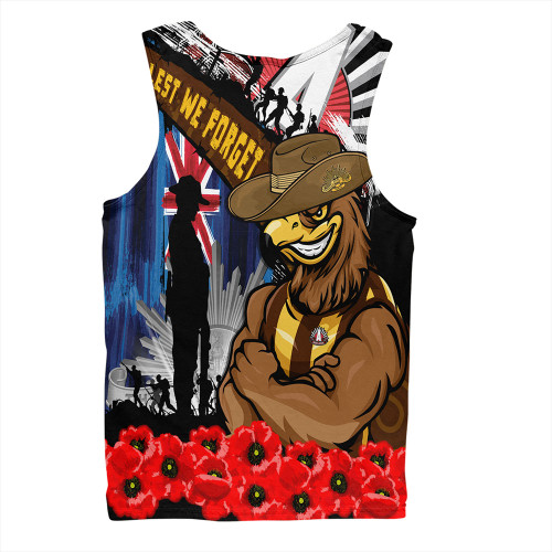 Hawthorn Men Singlet Anzac Day Honor United In Spirit Hawthorn Men Singlet Anzac Day Honor United In Spirit