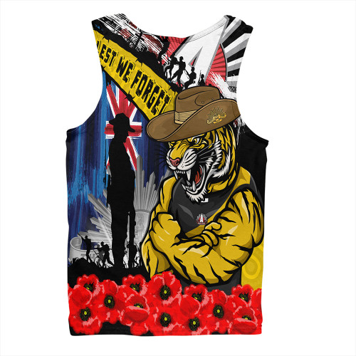 Richmond Men Singlet Anzac Day Honor United In Spirit Richmond Men Singlet Anzac Day Honor United In Spirit
