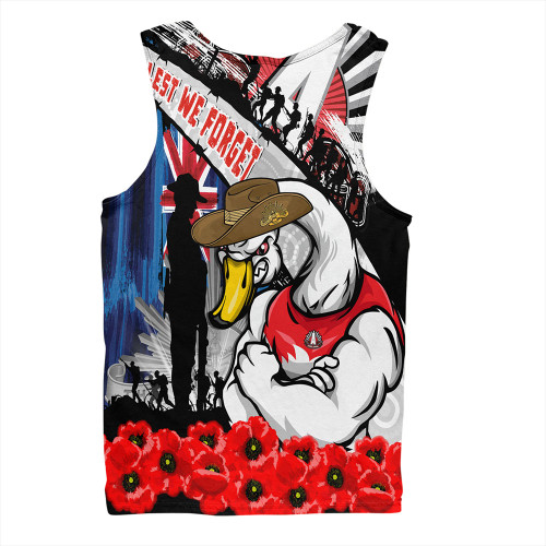 Sydney Swans Men Singlet Anzac Day Honor United In Spirit Sydney Swans Men Singlet Anzac Day Honor United In Spirit