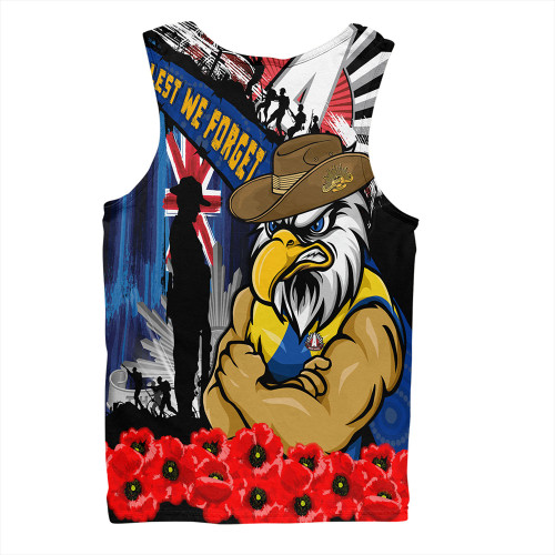West Coast Eagles Men Singlet Anzac Day Honor United In Spirit West Coast Eagles Men Singlet Anzac Day Honor United In Spirit