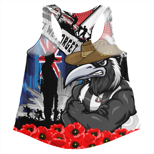 Collingwood Women Racerback Singlet Anzac Day Honor United In Spirit Collingwood Women Racerback Singlet Anzac Day Honor United In Spirit