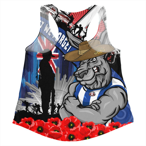 North Melbourne Women Racerback Singlet Anzac Day Honor United In Spirit North Melbourne Women Racerback Singlet Anzac Day Honor United In Spirit