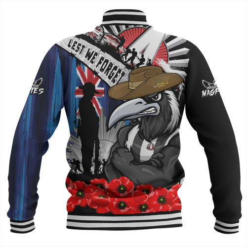 Collingwood Baseball Jacket Anzac Day Honor United In Spirit Collingwood Baseball Jacket Anzac Day Honor United In Spirit