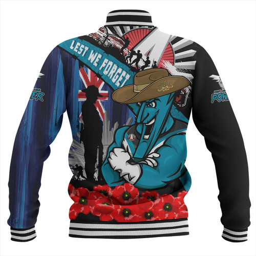Port Adelaide Baseball Jacket Anzac Day Honor United In Spirit Port Adelaide Baseball Jacket Anzac Day Honor United In Spirit