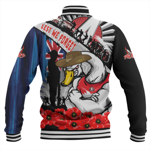 Sydney Swans Baseball Jacket Anzac Day Honor United In Spirit Sydney Swans Baseball Jacket Anzac Day Honor United In Spirit