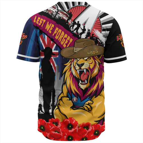 Brisbane Lions Baseball Shirt Anzac Day Honor United In Spirit Brisbane Lions Baseball Shirt Anzac Day Honor United In Spirit