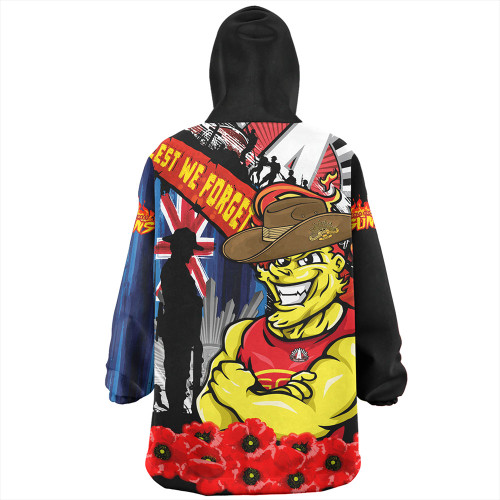 Gold Coast SUNS Snug Hoodie Anzac Day Honor United In Spirit