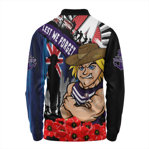 Fremantle Long Sleeve Polo Shirt Anzac Day Honor United In Spirit Fremantle Long Sleeve Polo Shirt Anzac Day Honor United In Spirit