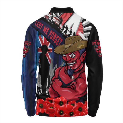 Melbourne Long Sleeve Polo Shirt Anzac Day Honor United In Spirit Melbourne Long Sleeve Polo Shirt Anzac Day Honor United In Spirit