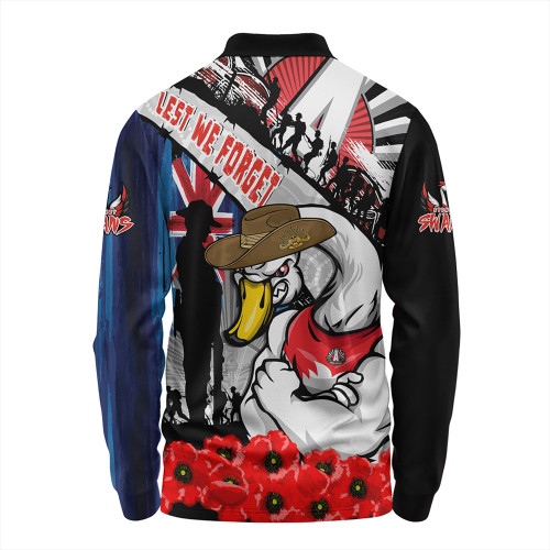 Sydney Swans Long Sleeve Polo Shirt Anzac Day Honor United In Spirit Sydney Swans Long Sleeve Polo Shirt Anzac Day Honor United In Spirit