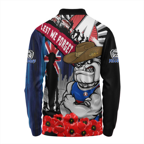 Western Bulldogs Long Sleeve Polo Shirt Anzac Day Honor United In Spirit Western Bulldogs Long Sleeve Polo Shirt Anzac Day Honor United In Spirit