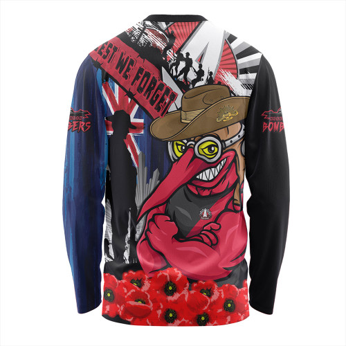 Essendon Long Sleeve T-shirt Anzac Day Honor United In Spirit