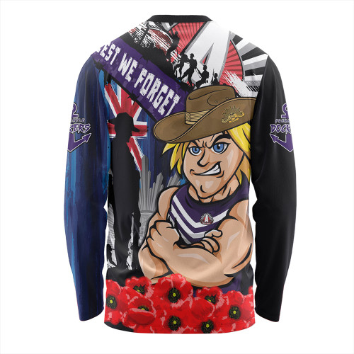 Fremantle Long Sleeve T-shirt Anzac Day Honor United In Spirit