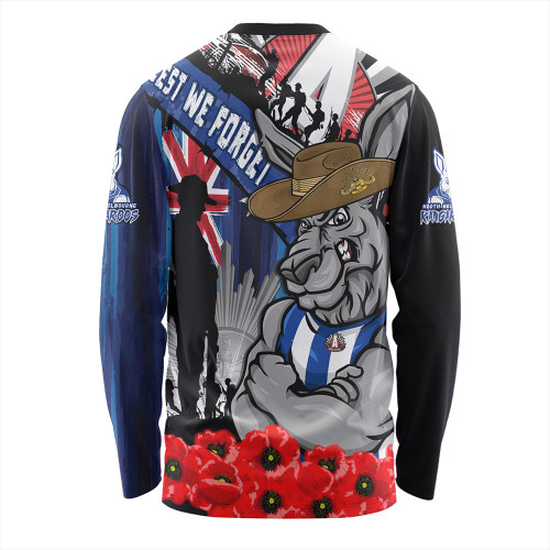 North Melbourne Long Sleeve T-shirt Anzac Day Honor United In Spirit North Melbourne Long Sleeve T-shirt Anzac Day Honor United In Spirit