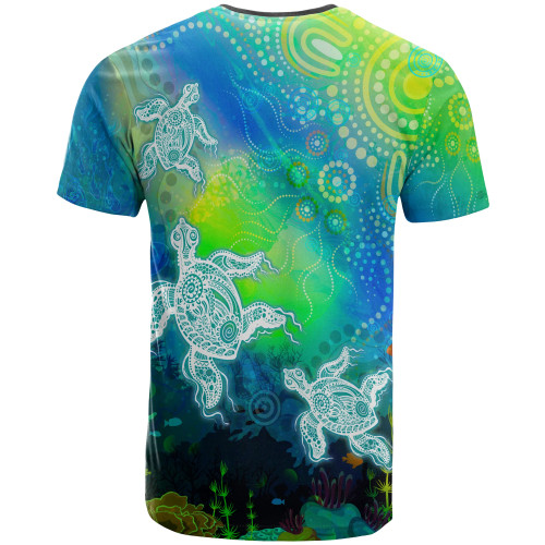 Australia Aboriginal T-Shirt - Indigenous Turtle Ocean Dot Painting Art Australia Aboriginal T-Shirt - Indigenous Turtle Ocean Dot Painting Art