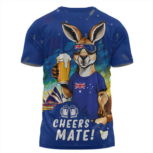 Australia T-Shirt Happy Australia Day Funny Kangaroo With Beer 