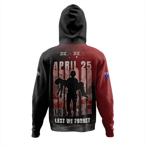 Australia Hoodie Anzac Day Lest We Forget The Sacrifice Of Soldiers Australia Hoodie Anzac Day Lest We Forget The Sacrifice Of Soldiers