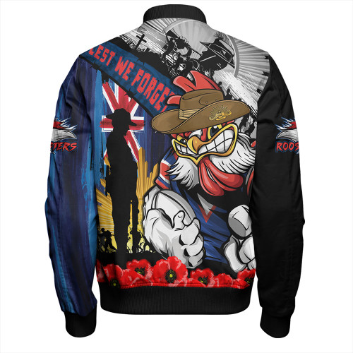 Sydney Roosters Bomber Jacket United In Spirit Anzac Day Tribute Sydney Roosters Bomber Jacket United In Spirit Anzac Day Tribute