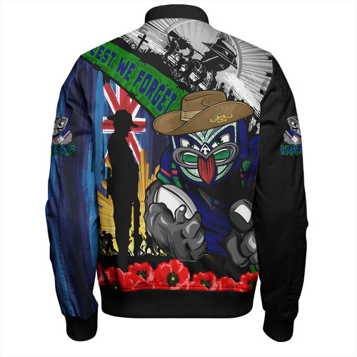 New Zealand Warriors Bomber Jacket United In Spirit Anzac Day Tribute New Zealand Warriors Bomber Jacket United In Spirit Anzac Day Tribute