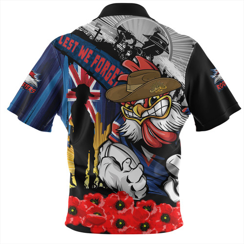 Sydney Roosters Hawaiian Shirt United In Spirit Anzac Day Tribute Sydney Roosters Hawaiian Shirt United In Spirit Anzac Day Tribute