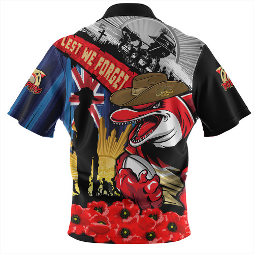 Redcliffe Dolphins Hawaiian Shirt United In Spirit Anzac Day Tribute Redcliffe Dolphins Hawaiian Shirt United In Spirit Anzac Day Tribute