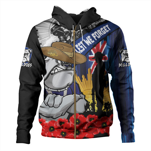 Canterbury-Bankstown Bulldogs Hoodie United In Spirit Anzac Day Tribute Canterbury-Bankstown Bulldogs Hoodie United In Spirit Anzac Day Tribute