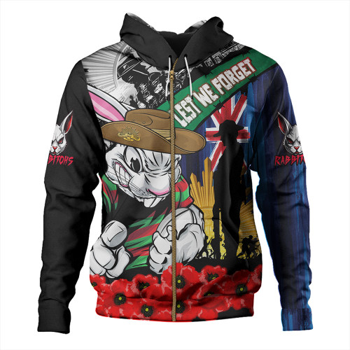 South Sydney Rabbitohs Hoodie United In Spirit Anzac Day Tribute South Sydney Rabbitohs Hoodie United In Spirit Anzac Day Tribute