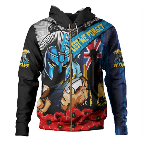 Gold Coast Titans Hoodie United In Spirit Anzac Day Tribute Gold Coast Titans Hoodie United In Spirit Anzac Day Tribute