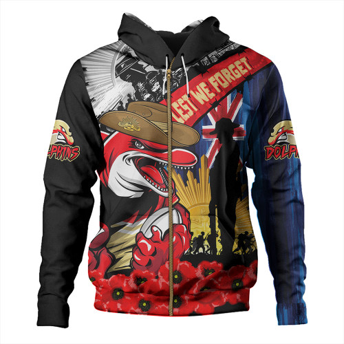 Redcliffe Dolphins Hoodie United In Spirit Anzac Day Tribute Redcliffe Dolphins Hoodie United In Spirit Anzac Day Tribute