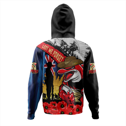 Redcliffe Dolphins Hoodie United In Spirit Anzac Day Tribute Redcliffe Dolphins Hoodie United In Spirit Anzac Day Tribute
