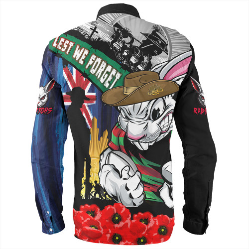 South Sydney Rabbitohs Long Sleeve Shirt United In Spirit Anzac Day Tribute South Sydney Rabbitohs Long Sleeve Shirt United In Spirit Anzac Day Tribute
