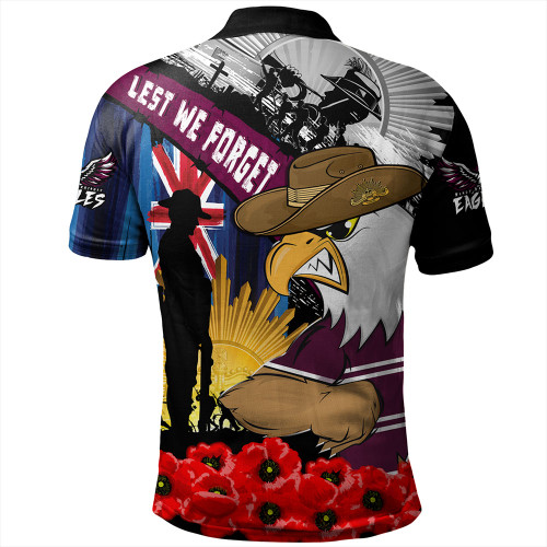 Manly Warringah Sea Eagles Polo Shirt United In Spirit Anzac Day Tribute Manly Warringah Sea Eagles Polo Shirt United In Spirit Anzac Day Tribute