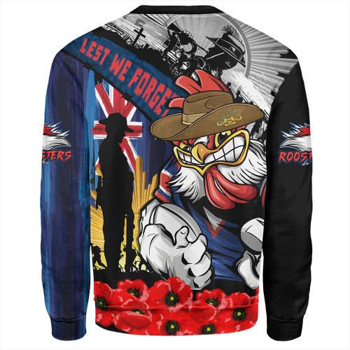 Sydney Roosters Sweatshirt United In Spirit Anzac Day Tribute Sydney Roosters Sweatshirt United In Spirit Anzac Day Tribute