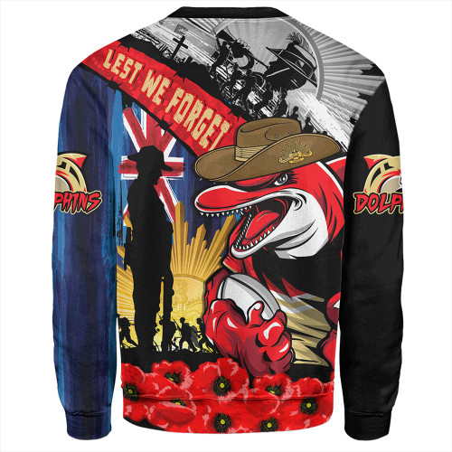 Redcliffe Dolphins Sweatshirt United In Spirit Anzac Day Tribute Redcliffe Dolphins Sweatshirt United In Spirit Anzac Day Tribute