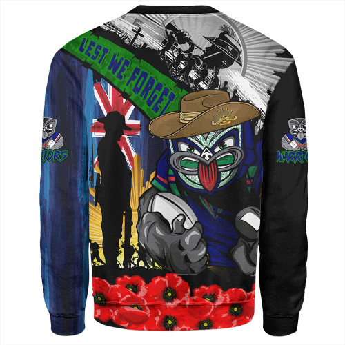 New Zealand Warriors Sweatshirt United In Spirit Anzac Day Tribute New Zealand Warriors Sweatshirt United In Spirit Anzac Day Tribute