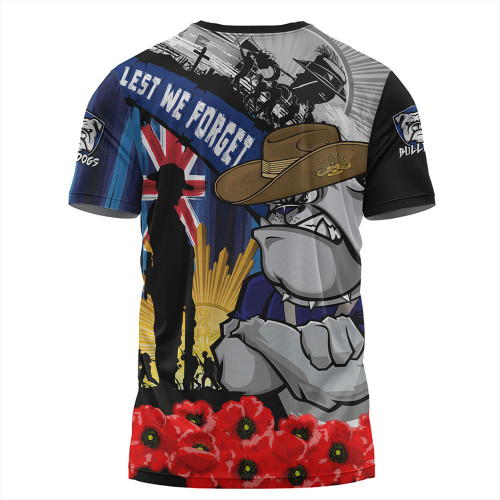 Canterbury-Bankstown Bulldogs T-Shirt United In Spirit Anzac Day Tribute Canterbury-Bankstown Bulldogs T-Shirt United In Spirit Anzac Day Tribute