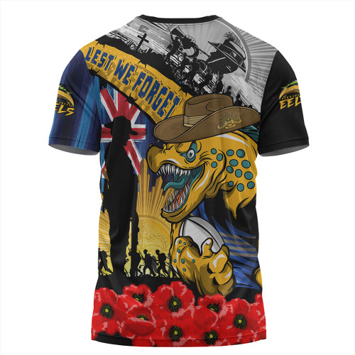 Parramatta Eels T-Shirt United In Spirit Anzac Day Tribute Parramatta Eels T-Shirt United In Spirit Anzac Day Tribute