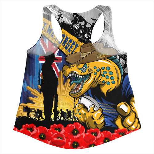 Parramatta Eels Women Racerback Singlet United In Spirit Anzac Day Tribute Parramatta Eels Women Racerback Singlet United In Spirit Anzac Day Tribute