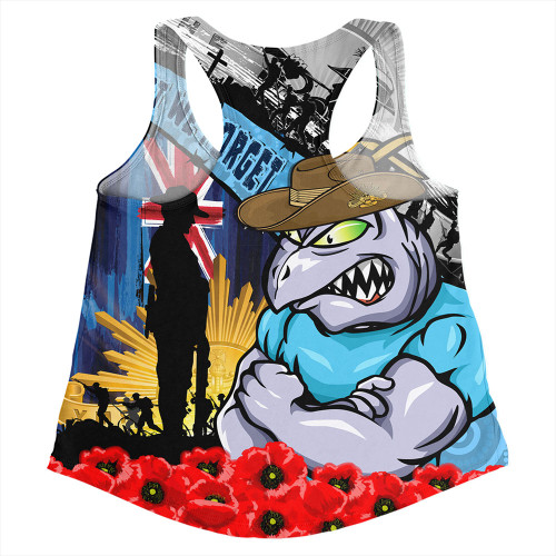 New South Wales Blues Women Racerback Singlet United In Spirit Anzac Day Tribute New South Wales Blues Women Racerback Singlet United In Spirit Anzac Day Tribute