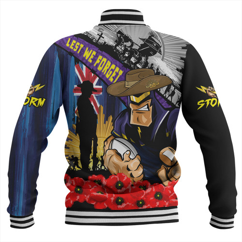 Melbourne Storm Baseball Jacket United In Spirit Anzac Day Tribute