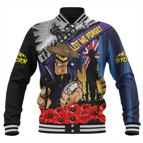 Melbourne Storm Baseball Jacket United In Spirit Anzac Day Tribute