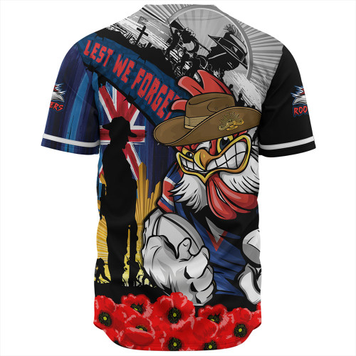 Sydney Roosters Baseball Shirt United In Spirit Anzac Day Tribute