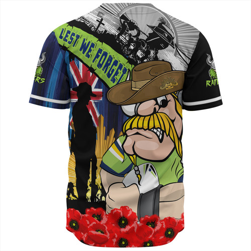 Canberra Raiders Baseball Shirt United In Spirit Anzac Day Tribute Canberra Raiders Baseball Shirt United In Spirit Anzac Day Tribute