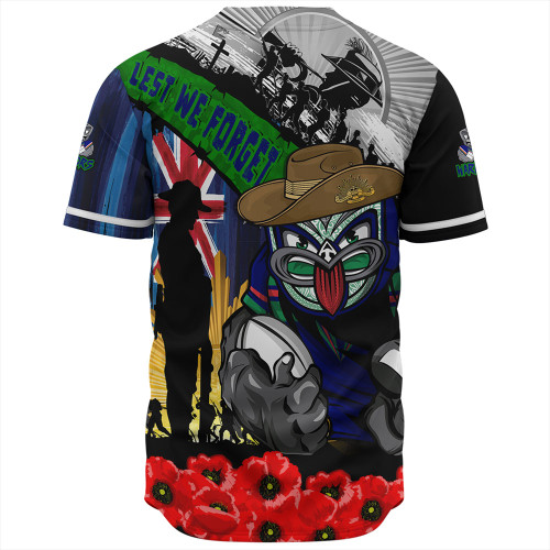 New Zealand Warriors Baseball Shirt United In Spirit Anzac Day Tribute New Zealand Warriors Baseball Shirt United In Spirit Anzac Day Tribute
