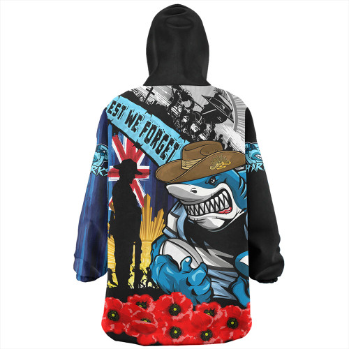 Cronulla-Sutherland Sharks Snug Hoodie United In Spirit Anzac Day Tribute