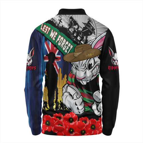 South Sydney Rabbitohs Long Sleeve Polo Shirt United In Spirit Anzac Day Tribute South Sydney Rabbitohs Long Sleeve Polo Shirt United In Spirit Anzac Day Tribute