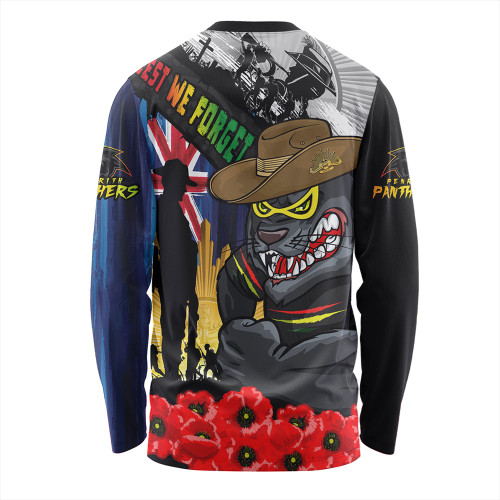 Penrith Panthers Long Sleeve T-shirt United In Spirit Anzac Day Tribute