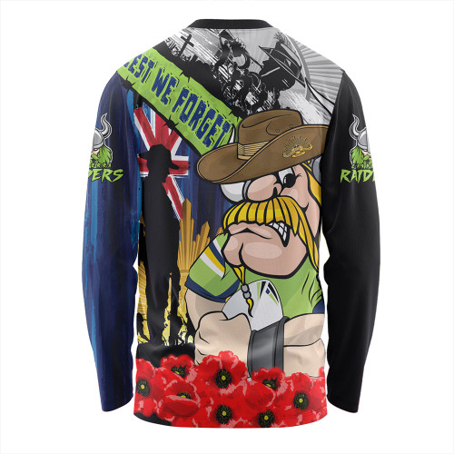 Canberra Raiders Long Sleeve T-shirt United In Spirit Anzac Day Tribute